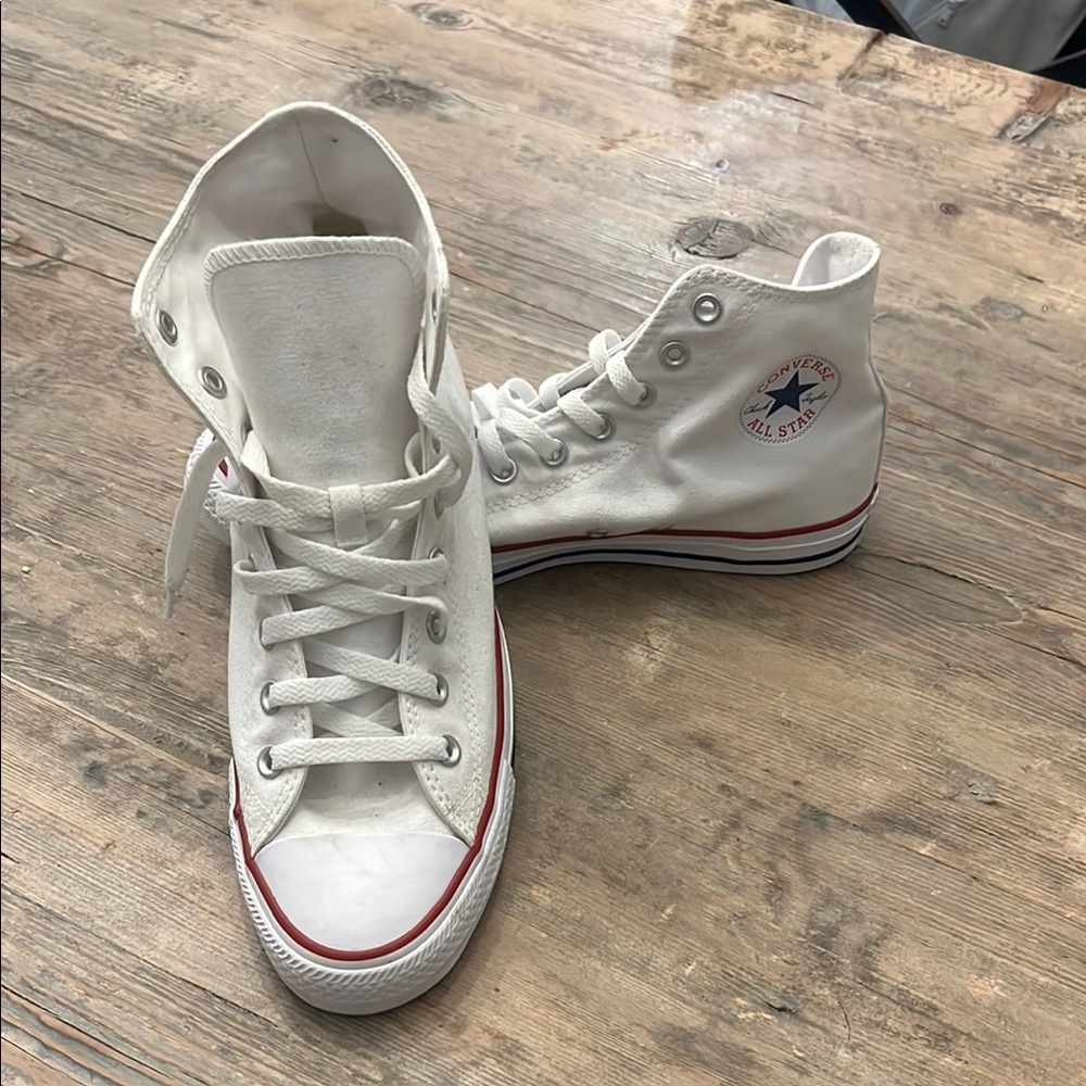 Converse White High-Top Sneakers